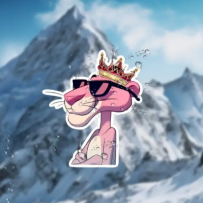 Pink Panther Cool King Cartoon Auto Autoaufkleber Aufkleber 7cm Laptop Handy Tasse