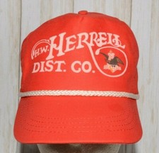 H.W. Herrell Distributing Company Hat Cap Adjustable Strap Vintage