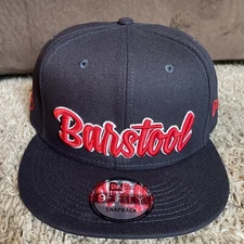 Barstool Sports New Era 9Fifty Snapback Adjustable Hat Navy Blue/Red Cap NEW
