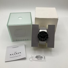 Mens Skagen SKW6064 Silver Stainless Steel Mesh Band Water Resistant 3 ATM Watch