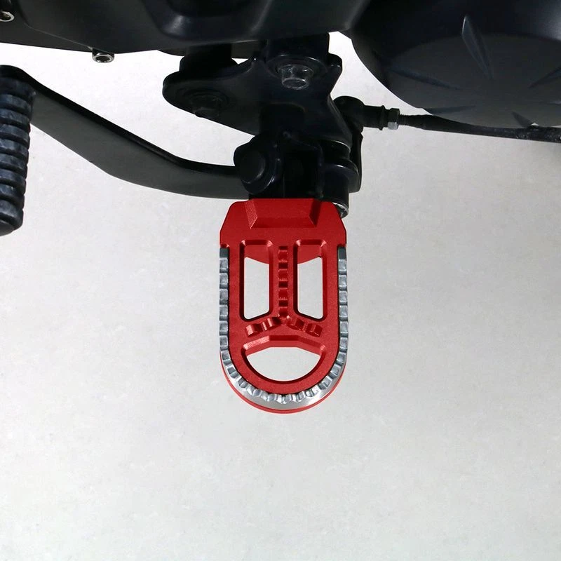 Reposapiés delanteros estriberas pedal ancho apto para Aprilia RXV550 2006-2015 rojo Foto 4 de 4