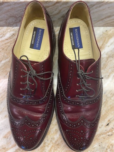 BOSTONIAN Mens Burgundy Wingtip Oxford 