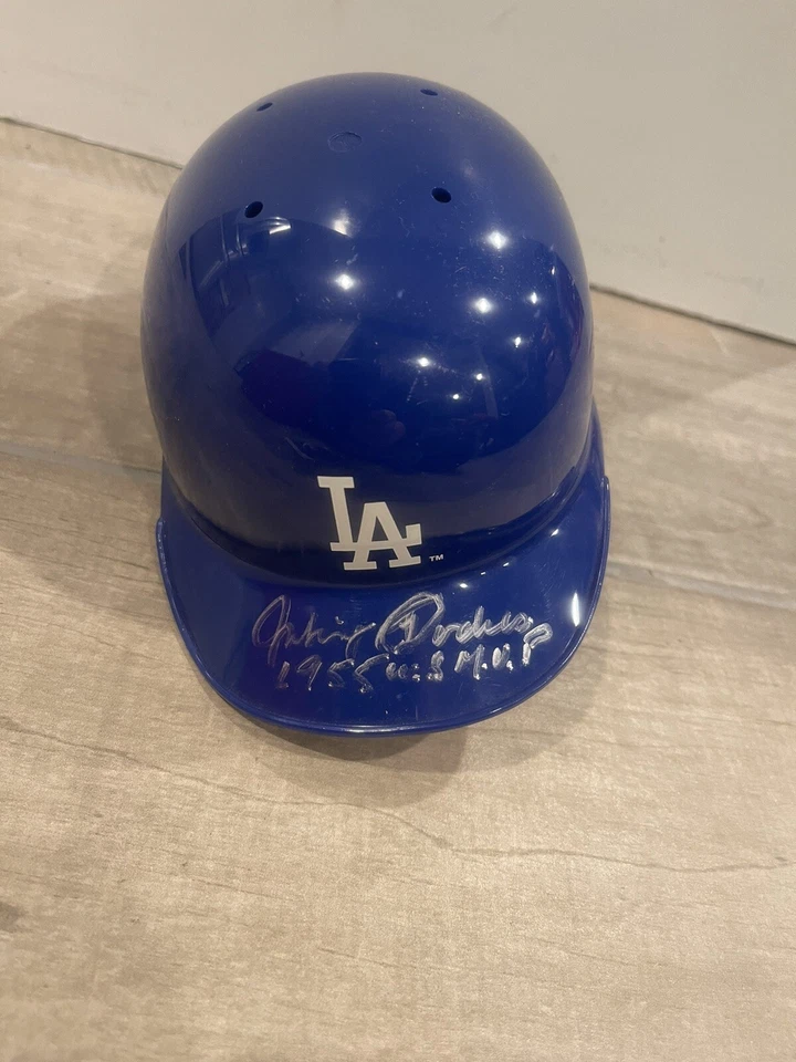 JSA COA JOHNNY PODRES SIGNED AUTOGRAPHED MINI HELMET DODGERS WS MVP INSCRIPTION - Image 2 of 3