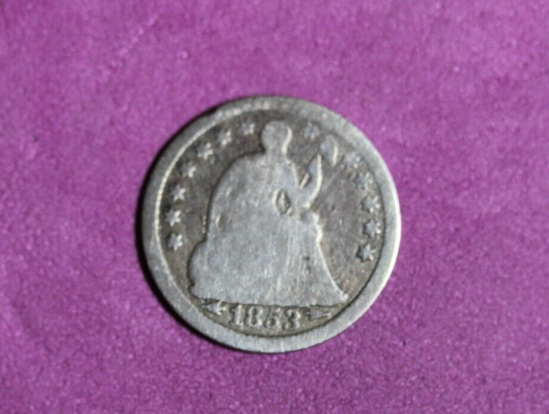1853- Seated Liberty Half Dime #P20919