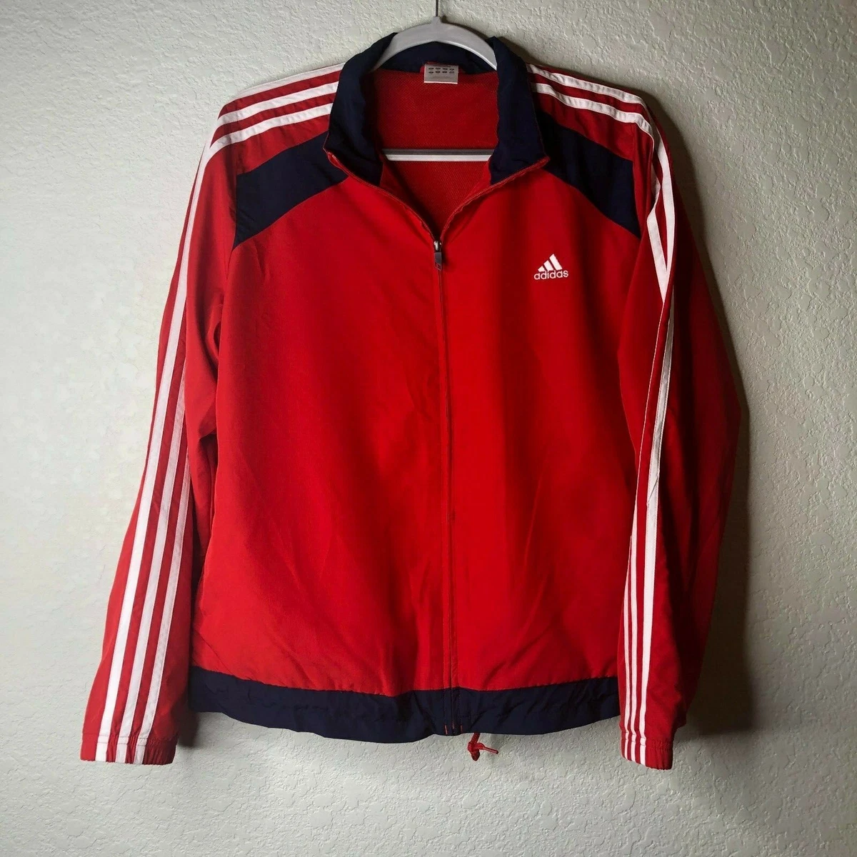 Adidas red sales mesh jacket