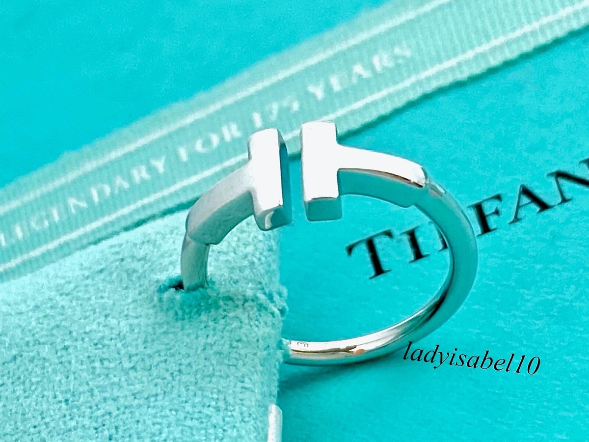 Tiffany & Co. リング Tワイヤー スクエア 7号 YG750