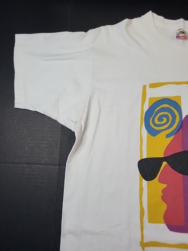 Vintage 90s Serengeti Eyewear Single Stitch Tee, XL, 22.5x32", Some Spots - Picture 11 of 14