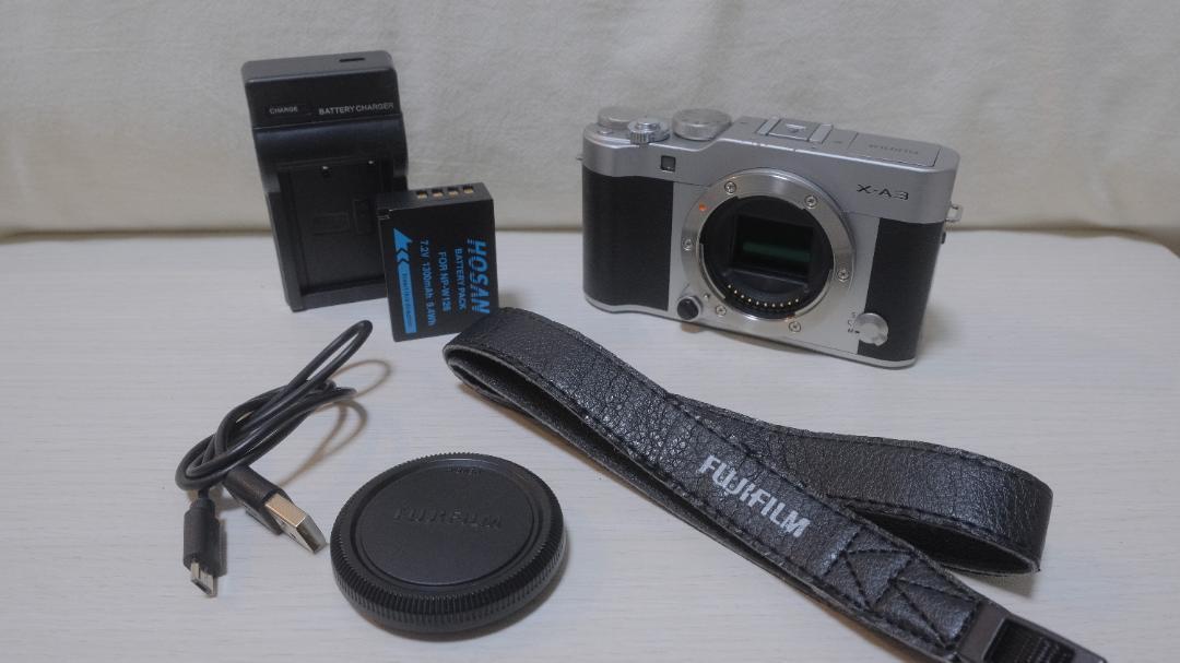 Fujifilm Fuji X-A3 24.2MP Mirrorless Camera Body Silver Digital Cameras