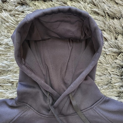 The North Face Cropped Hoodie Women's M Black Flaw Fleece Pullover Zip Pocket - Picture 17 of 23
