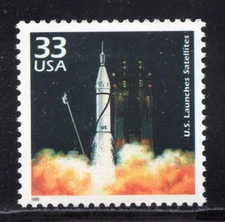 3187d ** U S LAUNCHES SATELLITES * U.S. Postage Stamp  MNH 
