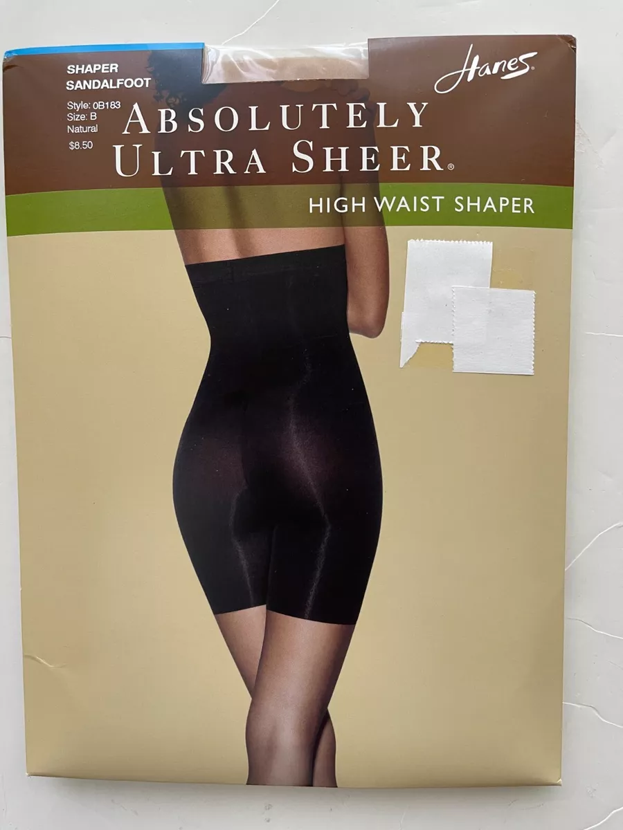 HANES ABSOLUTE ULTRA SHEER HIGH WAIST SHAPER PANTYHOSE SIZE B