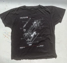 Men's Meater T-Shirt Black Schematic L Meateater Slicer Tool Carnivore Deli Meat