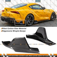 For 2020-26 Toyota Gr Supra Mk5 V2 Winglet Carbon Fiber Rear Bumper Corner Spats