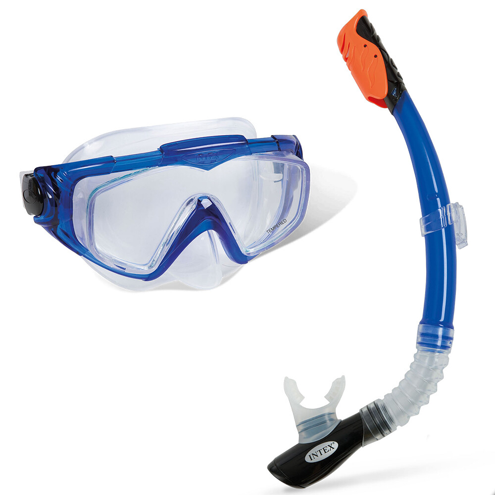 Intex Aqua Flow Sport Silicone Swim Snorkeling Goggle Mask/Snorkel