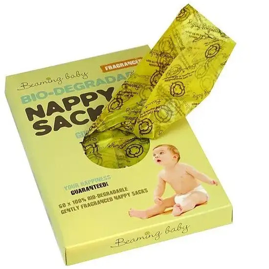 Beaming Baby Bio-Degradable Nappy Sacks - Fragranced - 60 Sacks