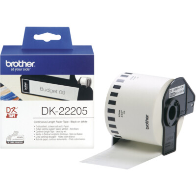 Brother DK-22205 Etiketten Rolle 62 mm x 30.48 m Papier Weiß 1 St. Permanent ...