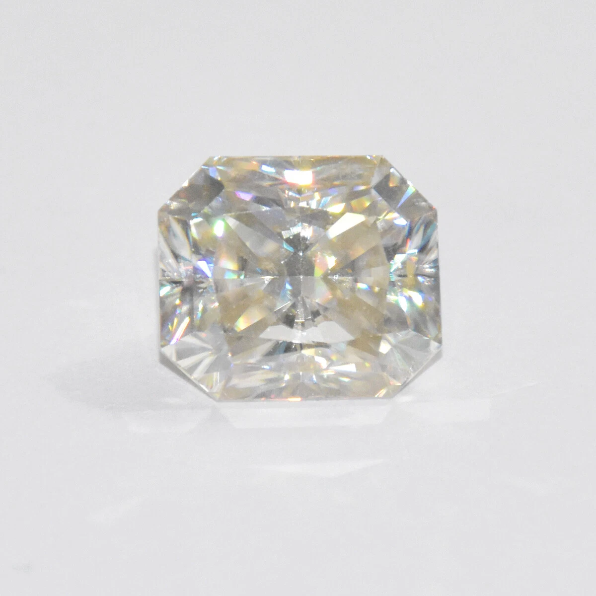 9 KT Taglio Asscher Bianco Spento Creato IN Laboratorio Diamante Ottimi Shine