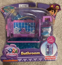 Dora the Explorer Window Surprises Dollhouse Bathroom Set