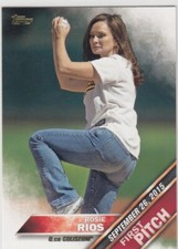 2016 Topps Series 2 ROSIE RIOS First Pitch Insert #FP-3 Athletics US Treasurer