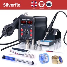 750W Soldering Station 2in1 Digital Soldering Iron Hot Air Rework Tool Set UK