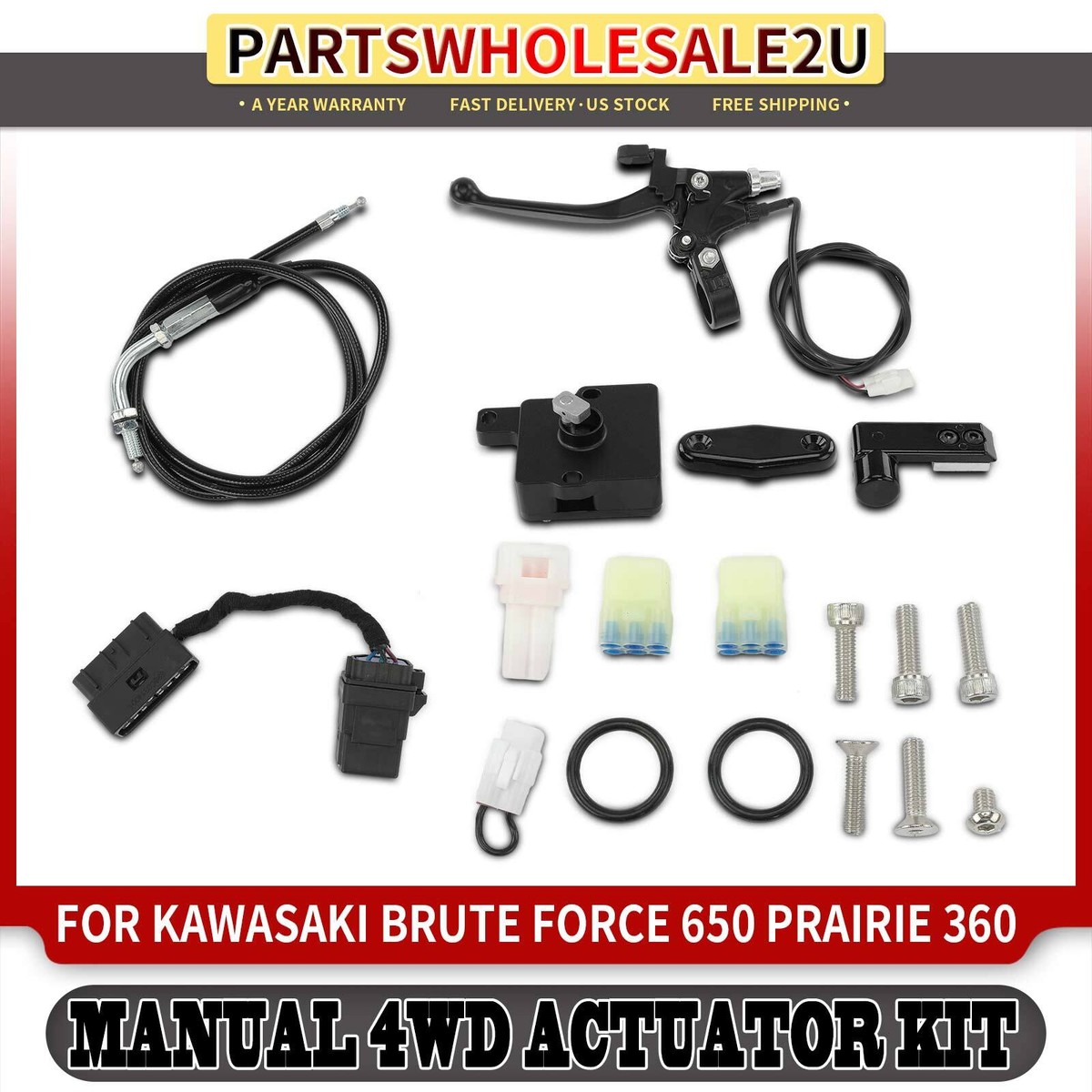 Manual 4WD Actuator Kit for Kawasaki Prairie 360 2003-2013 Suzuki