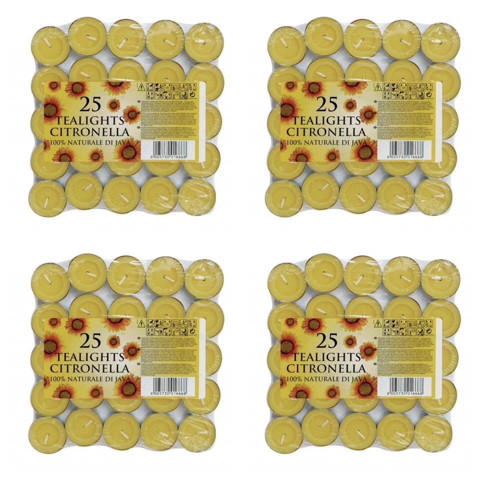 Price's Candles Citronella Tealights Bulk Pack Deals - Keeps Bugs Away - Image 2 of 4