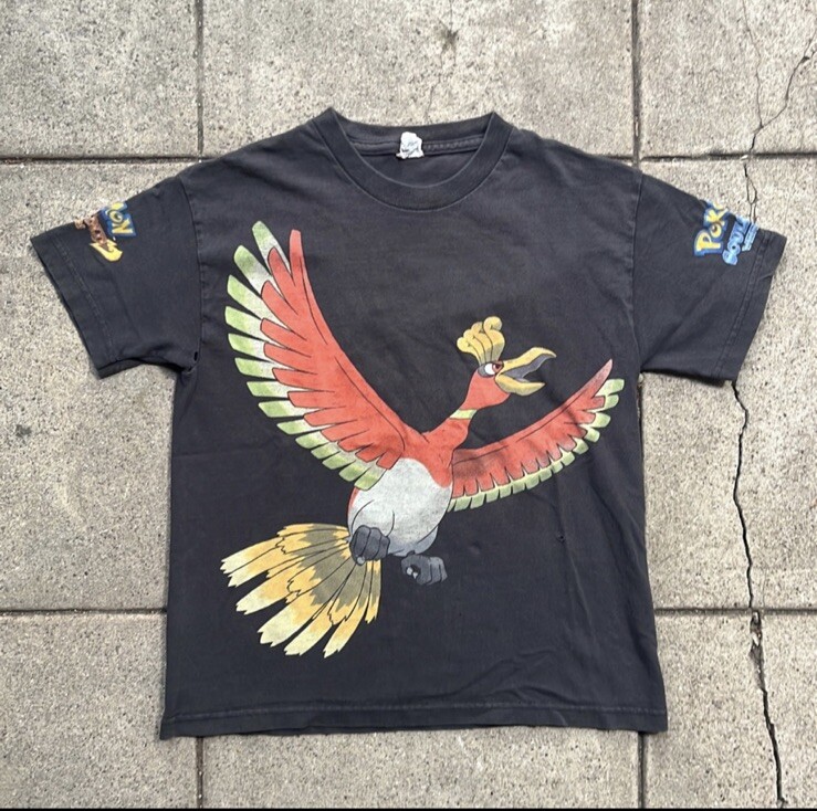 Pokemon Heartgold Soulsilver 2010 Promo T-Shirt Ho-Oh Lugia Video