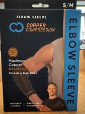 Copper Compression Elbow Sleeve Size M Fits R or L elbow
