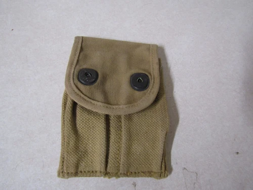 VINTAGE US MILITARY WW1 ERA AMMO POUCH LLC & CO 1918 FOR WEB GEAR