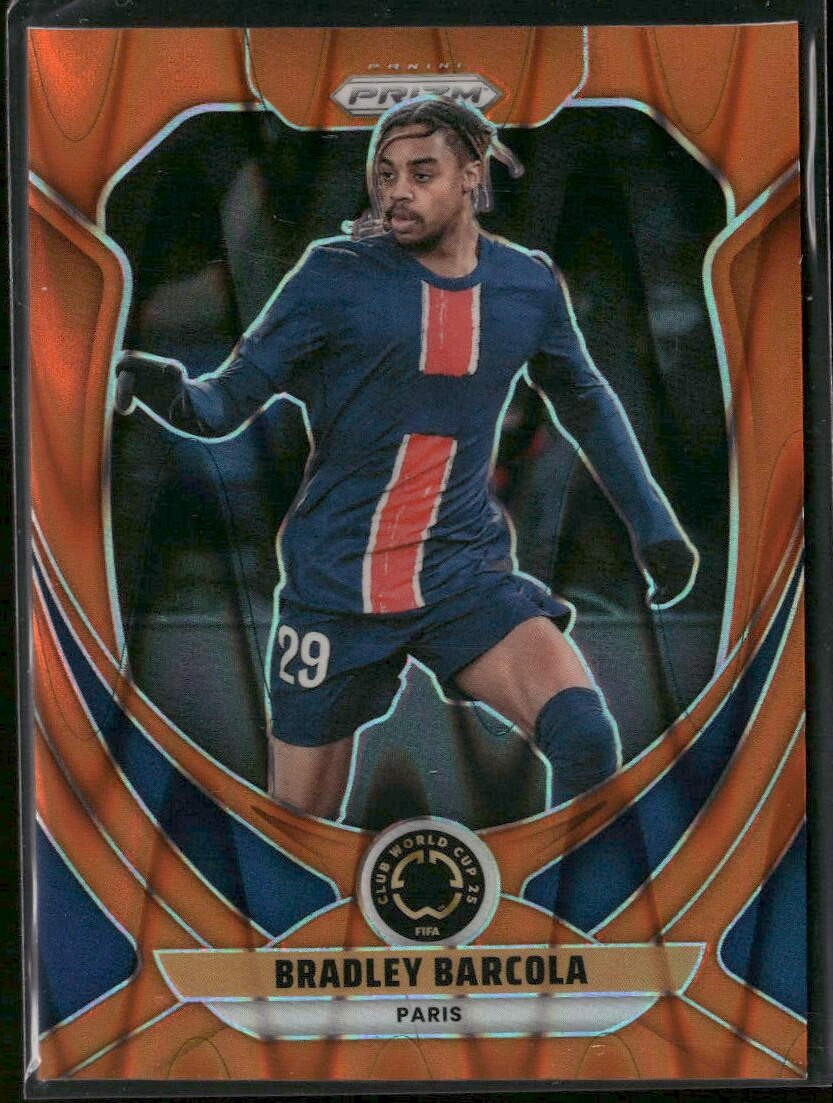 2025 Panini Prizm FIFA World Cup #27 Bradley Barcola Orange