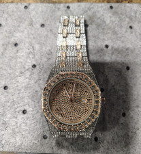 Audemars Piguet Royal Oak 40mm Two-Tone Quartz Date Gem-Set Bezel