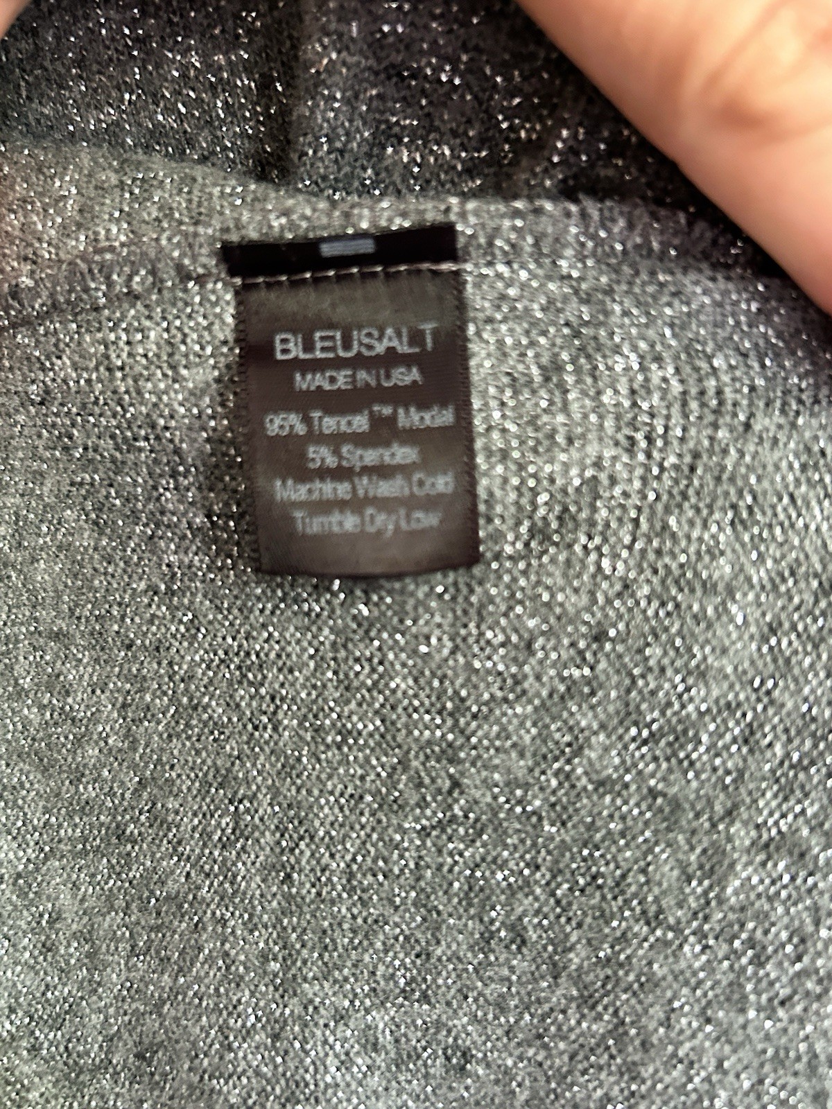 Bleusalt Slip Maxi Dress Grey W Metallic Threading $165 Size 1/S