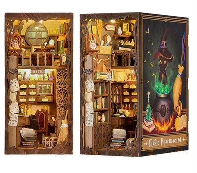 Magic Pharmacist w/ dust cover | DIY 3D Illuminated Book Nook Kit | Age 14+