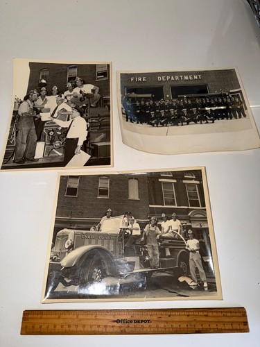 3 VINTAGE CRISFIELD, MD FIRE DEPARTMENT PHOTOS