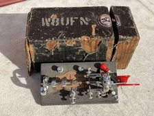 VIBROPLEX LIGHTNING ORIGINAL TELEGRAPH KEY No.142078 BOX