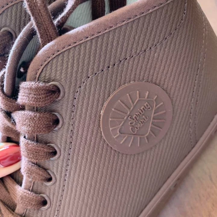 Zapatillas de Corte de Primavera Zapatos Marrón Corte Alto Talla Para Mujer 38 US7-7.5 Sin Caja NUEVO Foto 2 de 4