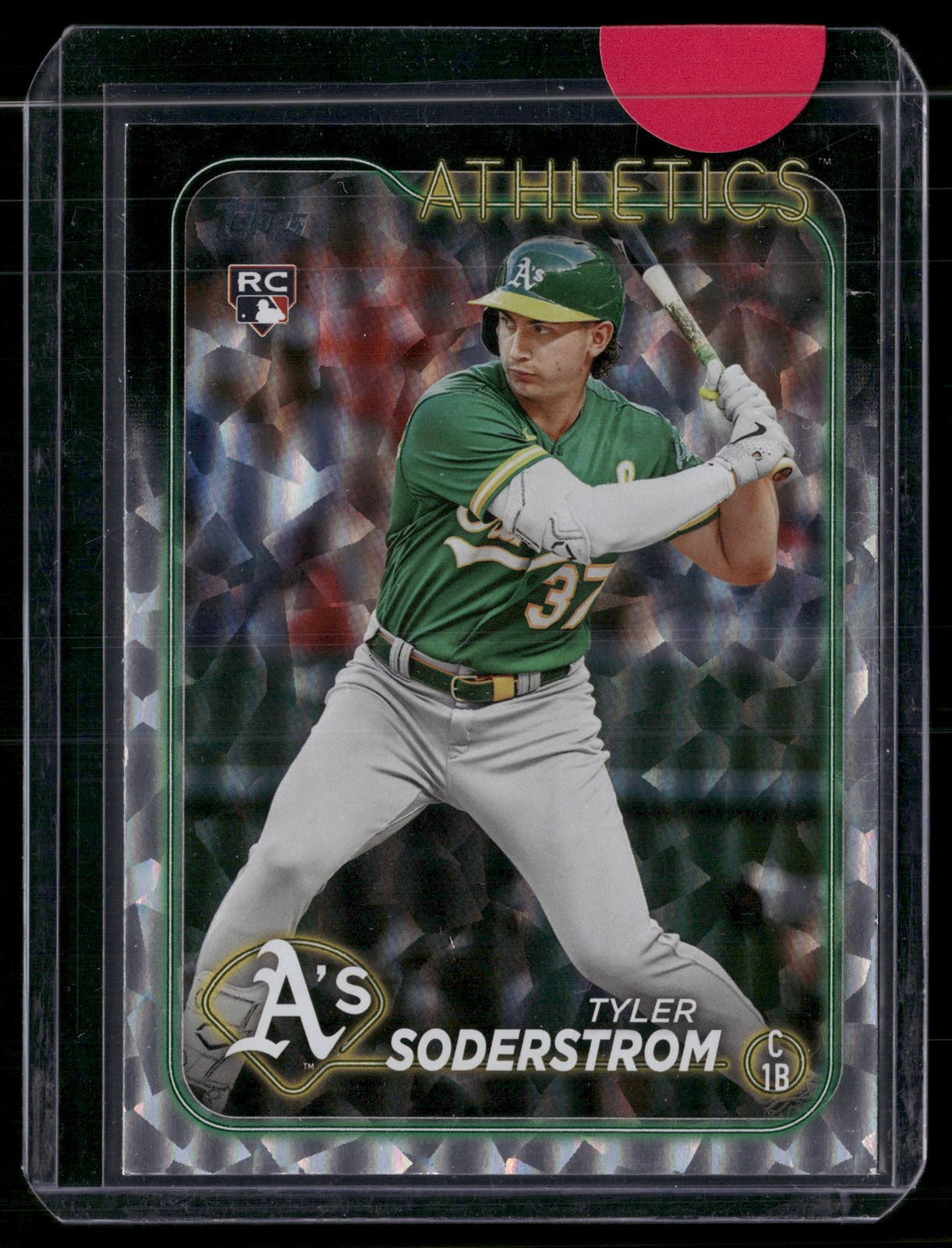 Tyler Soderstrom 2024 Topps Silver Crackle Foil #244 Oakland Athletics