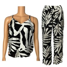Women s 2-Piece Summer Set, Sleeveless Top Full-Length Trousers