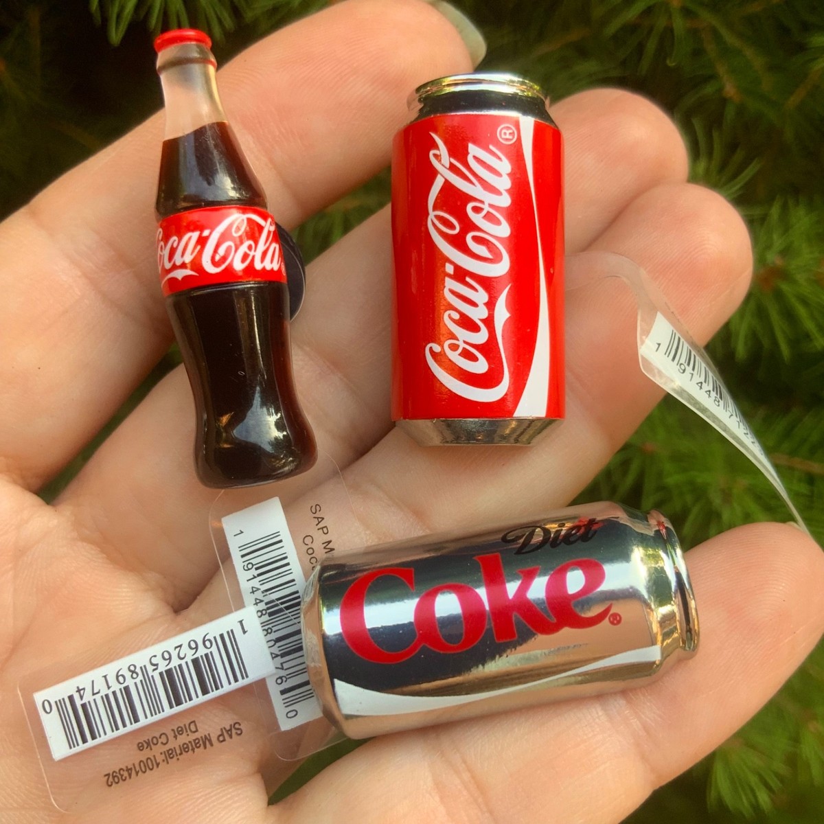 3 piece Genuine Crocs Jibbitz - Desirable Metal Coca Cola Bottle +