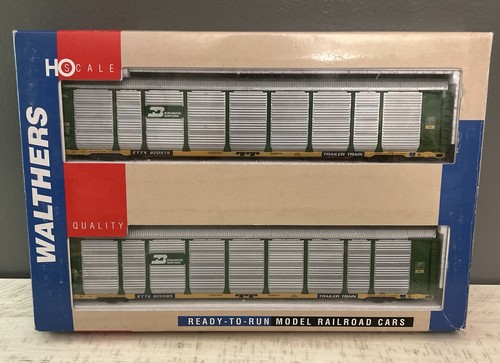 Paquete de 2 portadores automáticos de tres niveles Walthers HO 932-24854 89' Burlington Northern | Condition: New