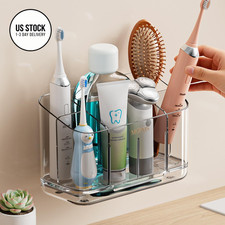 Toothbrush Holders for Bathroom Countertop Organizer, 5 Slots Large Grey
