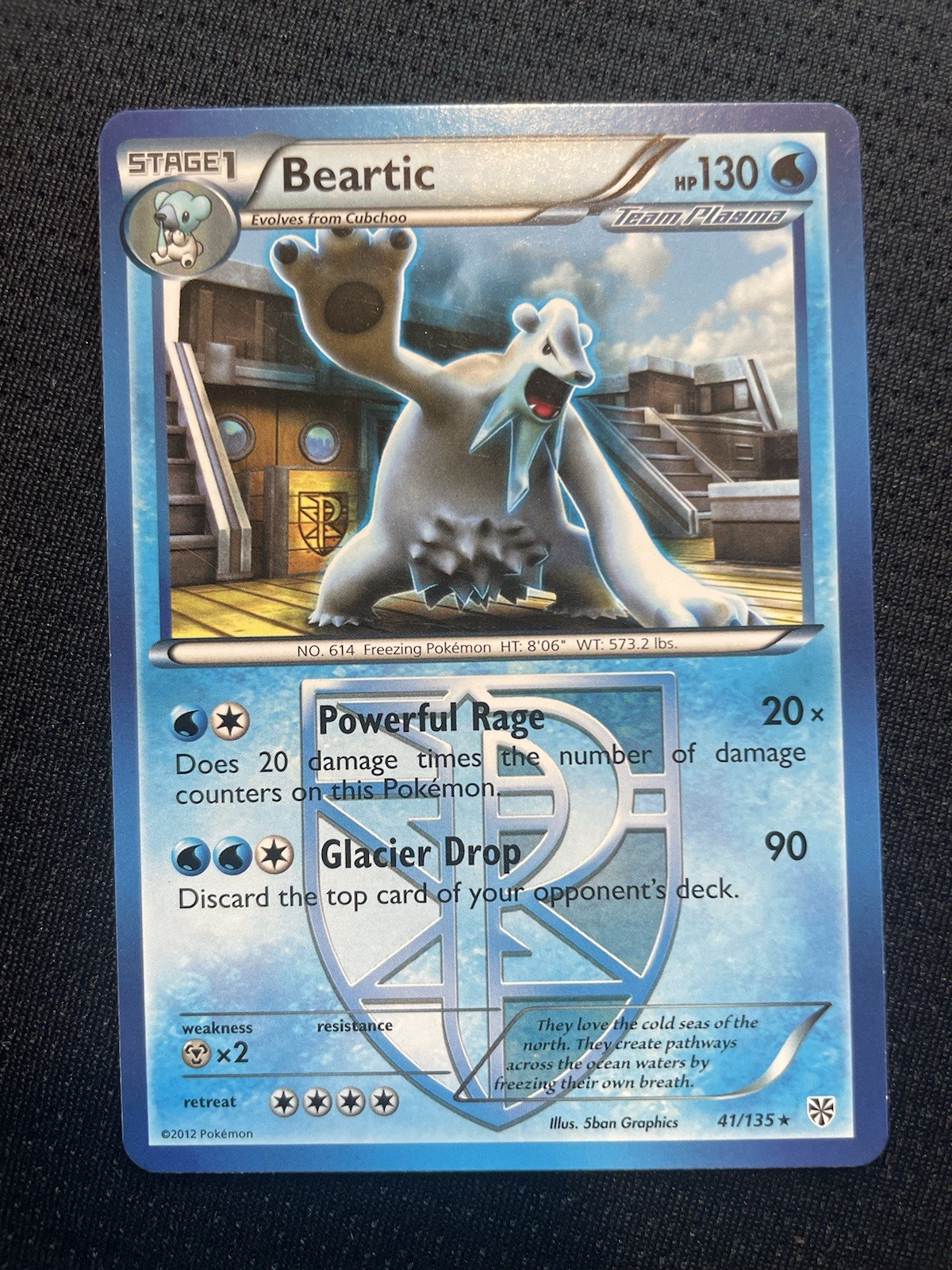 Beartic 41/135 Reverse Holo Rare Plasma Storm Pokemon TCG LP Condition