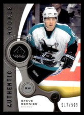 2005 SP Game Used #181 Steve Bernier Rookie #d /999!  San Jose Sharks