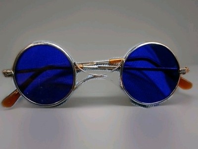 Rare Cesco PR 5 Vintage Dark Blue Lens Steampunk Welding Glasse NICE! 