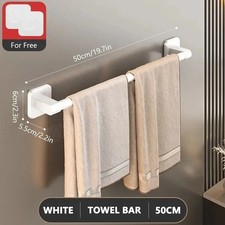 30/40/50cm Single Single Towel Rail Rack Holder Wall Mounted Bathroom Kitchen UK