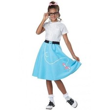 50's Classic Blue Poodle Skirt Costume - Children's Size