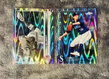 Logan Gilbert 2022 Topps Chrome Black White Ray Wave SSP 2025 Ray Wave Refractor