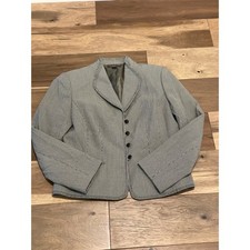 Liz Claiborne Twill Blazer Tailored Green Lined Size M