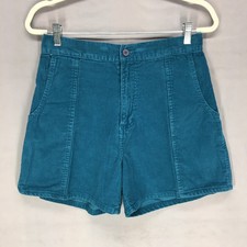 Vtg 80s Windridge Corduroy Skate Surf Shorts OP Ocean Pacific Dad Beach 34 Teal