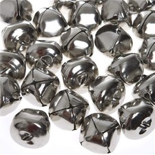20 x 10mm Silver Christmas Jingle Bells Decoration Charm Dancing Metal